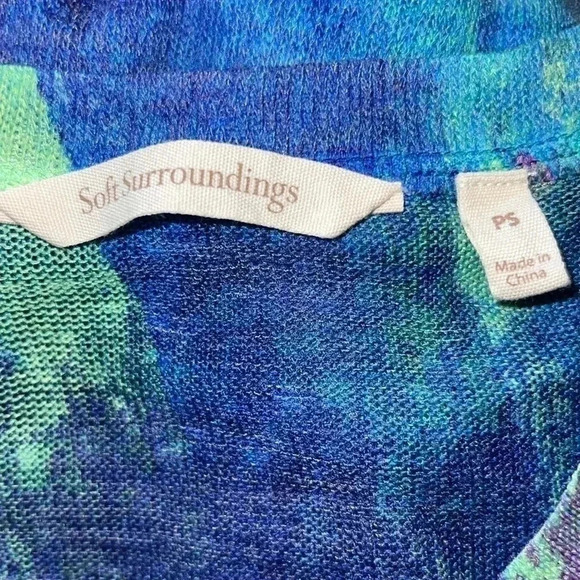 SOFT SURROUNDINGS Plein De Couleur Multicolored Abstract Paint Sweater - Picture 9 of 14